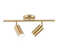 CAFIEDR Foco de Techo LED Moderno con riel Ajustable Dorado, Paquete de 2, Aplique de Pared Giratorio Flexible, Foco Interior Compatible con Dormitorio y Sala de Estar, 2 Luces Doradas