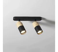 CAFIEDR Foco de Techo Moderno, Kit de iluminación de riel Fijo Ajustable, luminarias de Montaje en Techo de 1/2 vía, Foco direccional Gu10 de 2 Luces