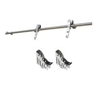 CAFIEDR Kit de riel de Escalera Deslizante de Acero Inoxidable, riel de Tubo Redondo rodante de 6.6-26.2 pies, un Solo Color, 11.2 pies