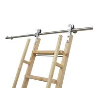 CAFIEDR Kit de riel de Escalera rodante 01ry, herrajes para Escalera, Tubo Redondo Deslizante 01ry, herrajes rodantes, tamaño Completo S, un Color, 13 pies