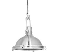 CAFIEDR Lámpara Colgante Vintage Industrial con Acabado Cromado, Redonda, de Vidrio Esmerilado, Estilo rústico, para Techo.