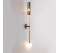 CAFIEDR Lámpara de Pared de Lujo, Foco de diseño con Personalidad, bañador de Pared LED Moderno para cabecero, Soporte de Cristal de Hierro Forjado E14, lámpara de araña.