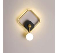 CAFIEDR Lámpara de Pared Sencilla y de Lujo, Moderna lámpara de Noche para Dormitorio, Foco rombo Dorado de Moda, Soporte de luz LED de Aluminio, lámpara de araña.