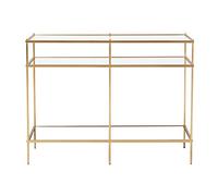 CAFIEDR Mesa de Centro de Metal para Porche, decoración para Sala de Estar, Mesa de Porche, gabinete de Porche de Vidrio Templado, Mesa de Pared divisoria nórdica