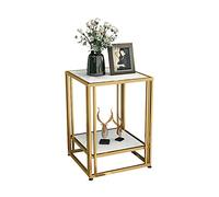 CAFIEDR Mesa de Centro Mesa Auxiliar para sofá de Sala de Estar, Mesa de Almacenamiento, Mesa para teléfono, mesita de Noche para Dormitorio, Mesa de mármol, Estructura,A