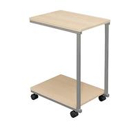CAFIEDR Mesa De Centro Mesa Auxiliar para Sofá Mesa para Portátil, Color Madera, 50x 35 X 65cm