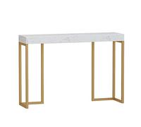 CAFIEDR Mesa de Centro Mesa Consola de mármol, Consola Minimalista Moderna, Mesa de sofá de Hotel, Mesa de Pared, 31,4x11,8x31,4 Pulgadas