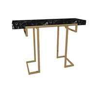 CAFIEDR Mesa de Centro Mesa Consola de Metal, Mesa Auxiliar de Pasillo, Mesa de Pared de mármol, Mesa de Centro de Sala de Estar, Mesa Estrecha 31,4 × 11,8 × 33,4 pulga
