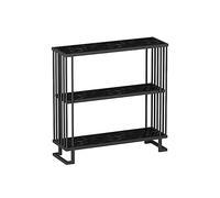 CAFIEDR Mesa de Centro Mesa Consola, Mesa de sofá de mármol de Acero de Tres Capas, Estante de Almacenamiento Moderno, Resistente, fácil de Montar, Adecuada para Sala d,B