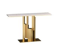 CAFIEDR Mesa de Centro Mesa Consola Moderna, Mesa de Entrada, Estructura de Metal, Patas Resistentes y Ajustables para el Pasillo de la Sala de Estar, Color Opcional