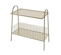 CAFIEDR Mesa De Centro Mesa De Almacenamiento De Metal para Sala De Estar, Mesa Auxiliar para Sofá, Mesa De Centro, Mesita De Noche-55cmX45cmX55cm