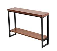 CAFIEDR Mesa de Centro Mesa de Bar, Mesa de Bar Rectangular Estrecha, Mesa de Cocina, Mesa de Comedor de Pub, Estructura de Metal Resistente, Fácil de Montar