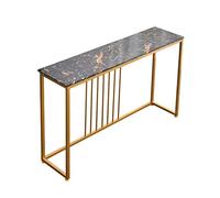 CAFIEDR Mesa De Centro Mesa De Porche De Mármol, Estación De Entrada Extravagante Y Ligera Mesa Moderna De Hierro Forjado contra La Pared 31.4x11.8x31.4 Pulgadas