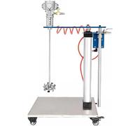 CAFIEDR Mezclador automático de Pintura, agitador neumático de 1/4 HP con Soporte de Altura Ajustable, Cuchilla de dispersión de Acero Inoxidable para Recubrimiento de Tinta y Herramienta de Mezcla.
