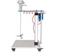 CAFIEDR Mezclador automático de Pintura, agitador neumático de 1/4 HP con Soporte de Altura Ajustable, Cuchilla de dispersión de Acero Inoxidable para Recubrimiento de Tinta y Herramienta de Mezcla.