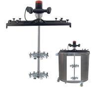 CAFIEDR Mezclador de Pintura eléctrico - Agitador neumático con Soporte y hélice Plegable para Mezclar Tinta, líquidos viscosos y Pintura - Alto Rendimiento