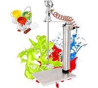 CAFIEDR Mezclador de Pintura neumático, agitador Vertical de sobremesa con elevación automática, máquina mezcladora de Tinta y Yeso para una alimentación eficiente, Mezcla de Pintura y Materiales.