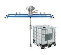 CAFIEDR Mezclador de Pintura neumático de 1 HP para Tanques IBC de 265 galones, máquina agitadora automática con hélice Plegable y Soporte, Ideal para barriles IBC de 1 tonelada.