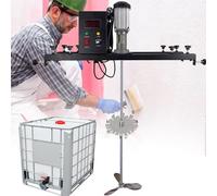 CAFIEDR Mezclador de Pintura neumático eléctrico de 980 W, hélice Plegable de Velocidad Ajustable, eficiente agitador de disolvente de Tinta para Pintura Profesional, Mezclador de Alto Rendimiento.