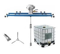 CAFIEDR Mezclador de Pintura neumático para IBC de 265 galones, agitador de Aire de 1300 RPM, Mezclador de Soporte con hélice Plegable, Ideal para Mezclar barriles IBC de una tonelada.