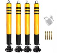 CAFIEDR Poste de Barrera de estacionamiento extraíble de 30, 35 y 44 Pulgadas de Altura, Conveniente Poste de Barrera de Entrada para estacionamiento, Postes de tráfico(H 30inch/75cm 4 Pack)