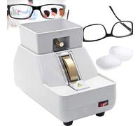 CAFIEDR Pulidora de Lentes de Gafas, rectificadora de Lentes ópticas de 55 W con Fregadero extraíble, Velocidad de la muela de 5500 a 6000 r/min para pulir Vidrio, Resina y Piedra.