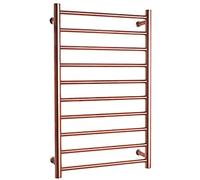 CAFIEDR Radiador Calentador de Toallas de Oro Rosa, toallero eléctrico montado en la Pared para baño, toallero termostático de Acero Inoxidable 304, 88 W, 800 x 500 x 120 mm, enchufable (enchufable)