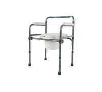 CAFIEDR Silla con Inodoro para Personas Mayores con Ruedas, Inodoro Plegable doméstico Antideslizante Reforzado para Personas Mayores, Silla de baño para Inodoro en Cuclillas, fácil de Montar (A) (A)