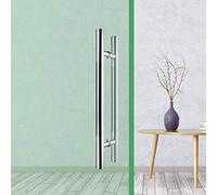 CAFIEDR Tirador de Puerta de Vidrio de Dos Lados, de Acero Inoxidable Resistente, para Empujar y Tirar, para hogar, Oficina y Tienda, 5 tamaños(40 * 60cm)
