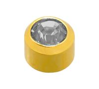 Caflon Blu - Pendientes bañados en oro de 24 quilates con piedra natal de abril, 0,07 kg