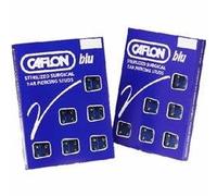 CAFLON - Lote de 12 pendientes de tuerca (chapados en oro de 24 quilates)