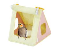 Cage Hammock, Cozy Cockatiel, 6.69x6.3x5.91 Inches, Soft Plush Material, Warm Breathable Design, Bird Nesting Box for Budgies, Lovebirds, and Small Parrots (Multicolor)