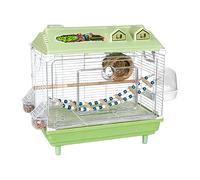 Cage pour Perruches et Autres Oiseaux - Transporteur Transparent Portable pour Perruche Calopsitte | Cage pour Cana Avec Bois - pour per q s Conures et Canaris d'Intéri