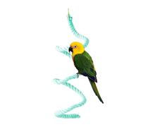 Cage Rope - Adjustable Parrot Climbing Rope Perch, Flexible Bird Swings For Parrots Cockatiel Peony, Multi-Color Cotton Chewing Ladder Toy Standing Stick Cockatiel Swing For Caged Birds