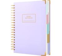 CAGIE Cuaderno B5 con registro, encuadernación en espiral, 240 páginas (120 hojas), pequeño bloc de notas espiral rayado con registro para trabajo, oficina, escuela, universidad, elementos esenciales