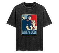 Cagney and Lacey Vintage TV Hope T-Shirt Graphic tee Printed Top Mens Black Shirt XXL