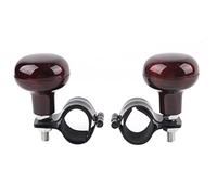 CAGUYLONA 2 Piezas de Perilla giratoria para Volante con Acabado de Madera de Caoba, Mango Amplificador inalámbrico Universal para automóviles con Base de Hierro, Agarre ergonómico para