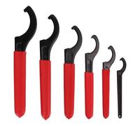 CAGUYLONA 6 llaves en espiral, llave de ajuste de bobina en forma de C, herramientas de acero de aleación con mango de goma, juego profesional de llaves en espiral para afinación de