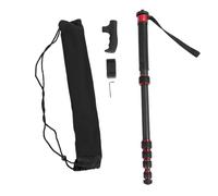 CAGUYLONA 6 - Monopod de cámara de fibra de carbono, monopod de fotografía extensible con cabezal de bastón para caminar, tornillo de conversión de 1/4" y 3/8" para cámaras DSLR y de acción