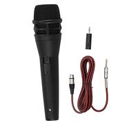 CAGUYLONA Micrófono dinámico Profesional, micrófono de Karaoke con Cable con Pastilla cardioide, micrófono de Mano de Alta fidelidad para Cantar, actuaciones en casa, al Aire Libre y en (Negra)