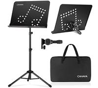 CAHAYA 2-EN-1 Atril Partituras & Atril de Escritorio para Libros [Nueva Versión] Soporte para Partituras Plegable 80-145cm con Bolsa de Transporte