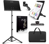 CAHAYA Atril De Altura Para Partituras De Metal Portátil Con Bolsa De Transporte, Carpeta Para Partituras, Soporte Para Proyector, Soporte Para Podio Portátil, Hasta 170 cm, CY0304