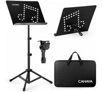 CAHAYA Atril de Música 2 en 1 - Plegable y Ajustable, Incluye Bolsa de Transporte, Diseño Robusto, Modelo Patentado