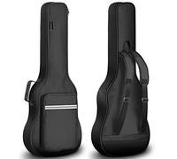 CAHAYA CY0288 - Bolsa para Guitarra clásica de 39 Pulgadas, Funda Suave Acolchada de 6 mm de Grosor, Mochila para Guitarra con Bolsillo Grande, Bandas Reflectantes, Black, Classical Guitar Bag 39