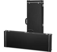 CAHAYA Estuche Rígido Guitarra Eléctrica Portátil Cuadrado: Funda Dura Tipo Maletín para Guitarra Eléctrica Estándar, Carcasa Resistente con Cierre Seguro, Protección Antigolpes, Línea Negra y Blanca
