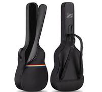CAHAYA Funda de guitarra clásica para guitarra acústica bolsa de polvo bolsa de guitarra suave bolsa de concierto de una sola capa, Negro con línea de 3 colores, Classical/Acoustic Guitar Cover, Negro con línea de 3 colores