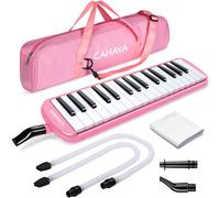 CAHAYA Melódica Piano de Viento con 32 Teclas Incluye Tubo de Soplado Boquilla y Bolsa de Transporte (Rosa) Modelo CY0050-3