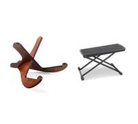 CAHAYA Soporte de Madera para Guitarra Nueva Versión Soporte para Guitarra Eléctrica Acústica Clásica Bajo Modelo CY0180 & PURE GEWA Tenson F536000, Banquito apoya pie