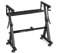 CAHAYA Soporte para Teclado Ajustable con Ruedas y Cesta de Almacenamiento Soporte 900kg de Carga para Piano Electrónico 66 76 88 Teclas Estudio en Casa