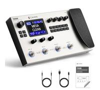 CAHAYA Tablero de pedal de guitarra multiefectos: grado profesional con 320 efectos, 120 modelos de amplificador, simulaciones de gabinete IR Looper, procesador multiefecto, placa de pedal para